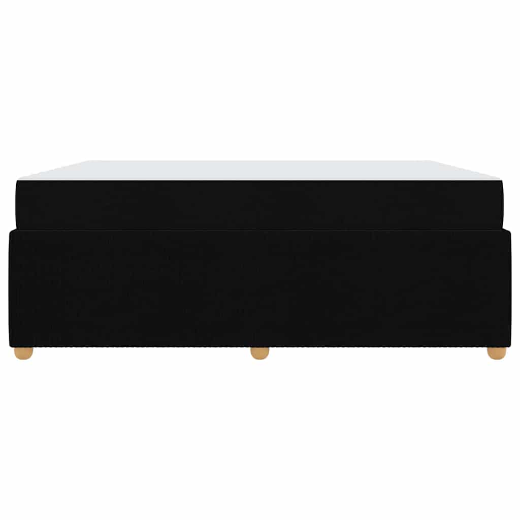Bed Frame with Mattress Black 180 X 200 Cm Fabric