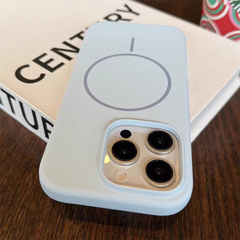 Luxury Liquid Silicone For Magsafe Case For iPhone 16 15 14 13 12 Pro Max Plus Magnetic Wireless Charging Soft Cover