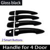 Styling Chrome Gloss Black For Nissan Sentra Sylphy B18    Carbon Fiber Exterior Door Handle Sticker Car Accessories