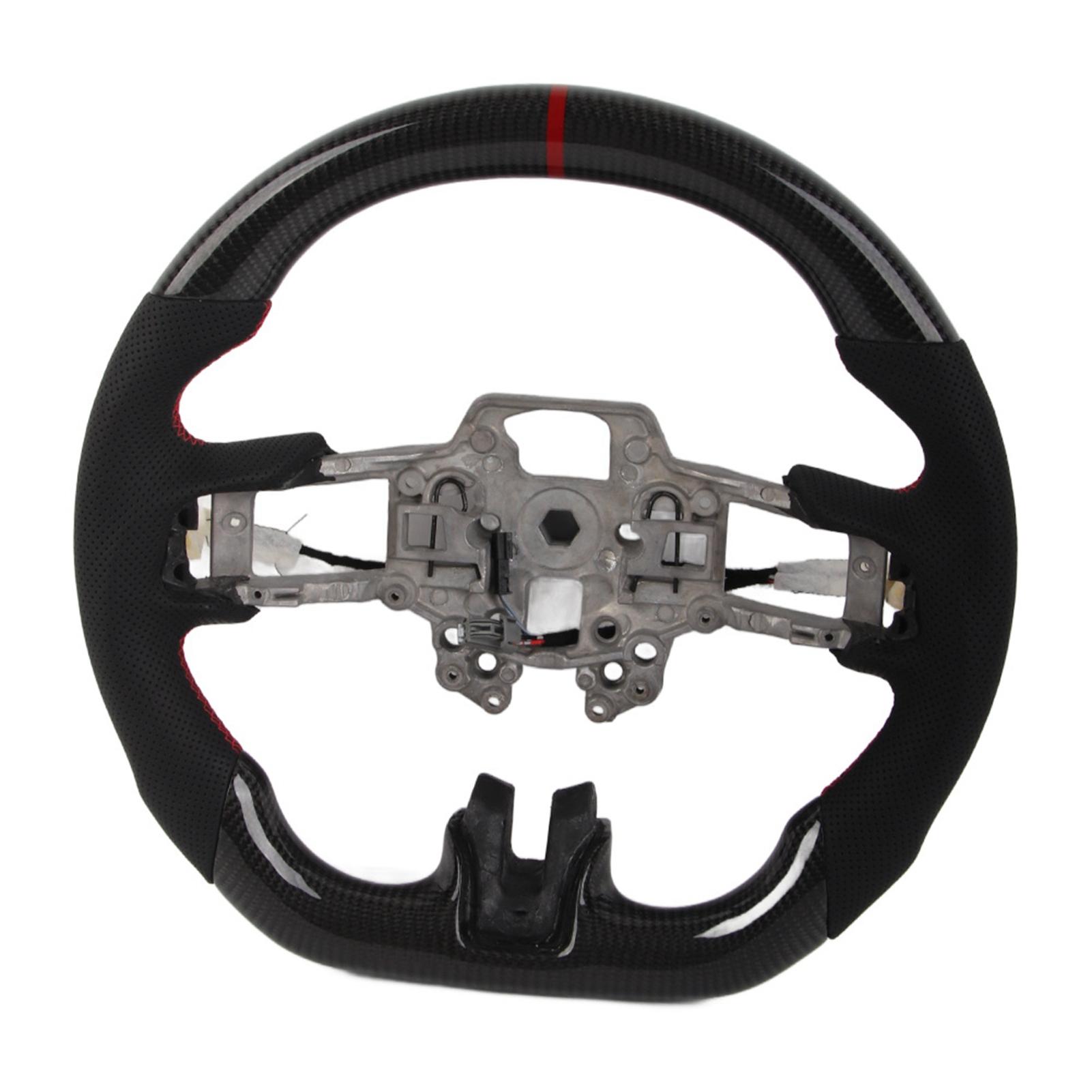 

Рулевое колесо с подогревом из углеродного волокна для Mustang EcoBoost GT Shelby GT350 /GT350R 2018‑2020 чёрный