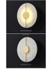 Nordic Copper Marble Wall Lamp: Postmodern Round Design for Bedroom, Living Room, Office, Hotel or Lobby.