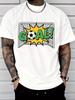 Unisexs Trendy Summer Crew Neck Tee Colorful Goal Football Burst Graphic Soft Breathable Casual Short Sleeve Loose Fit Sport Top
