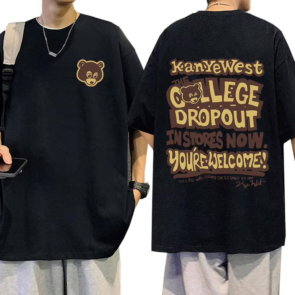 

Kanye West College Dropout T Shirt Men s Clothes Hip Hop Vintage T-shirts Fashion Casual Oversized T Shirts Harajuku Streetwears 5XL різнокольоровий