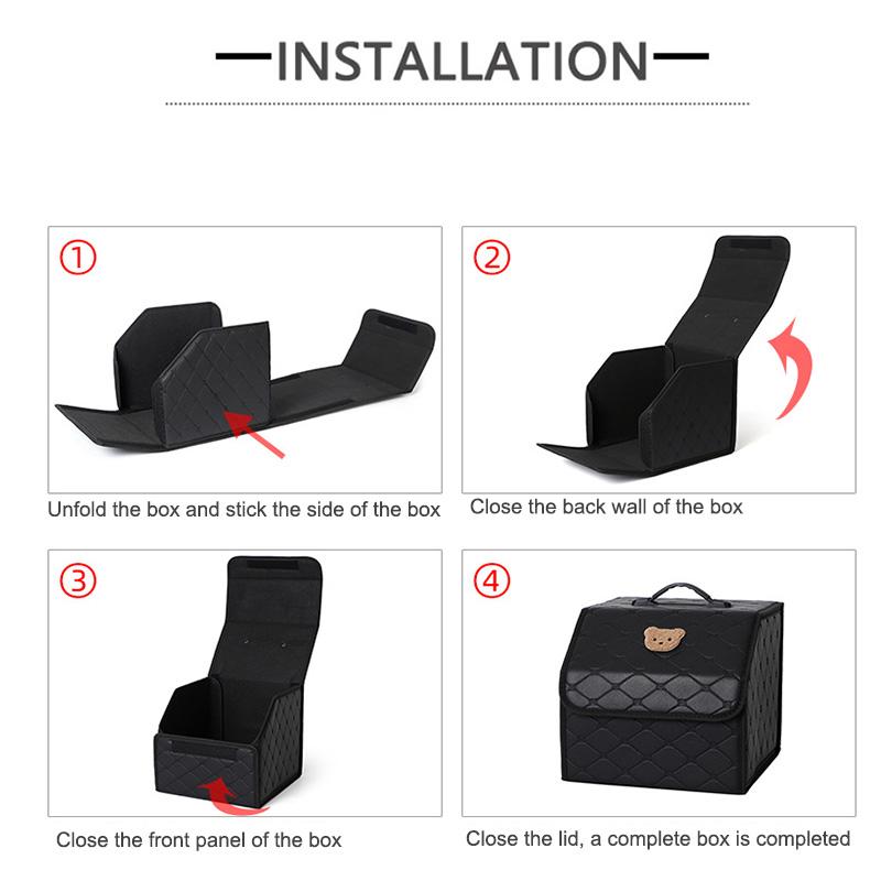 NEW Multipurpose Collapsible Car Trunk Storage Organizer With Lid Portable Car Storage Bag Car Interior Supplies