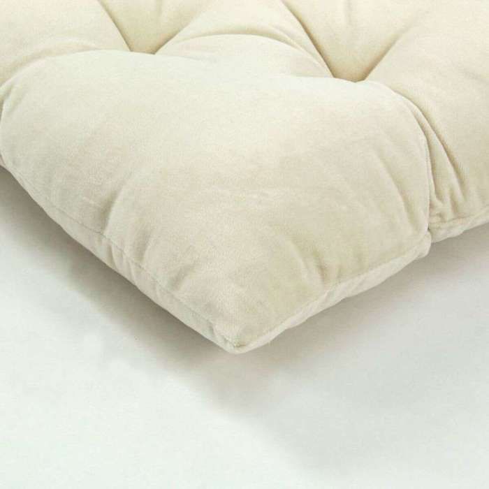 Ecru Cotton Velvet Cushion 40x40