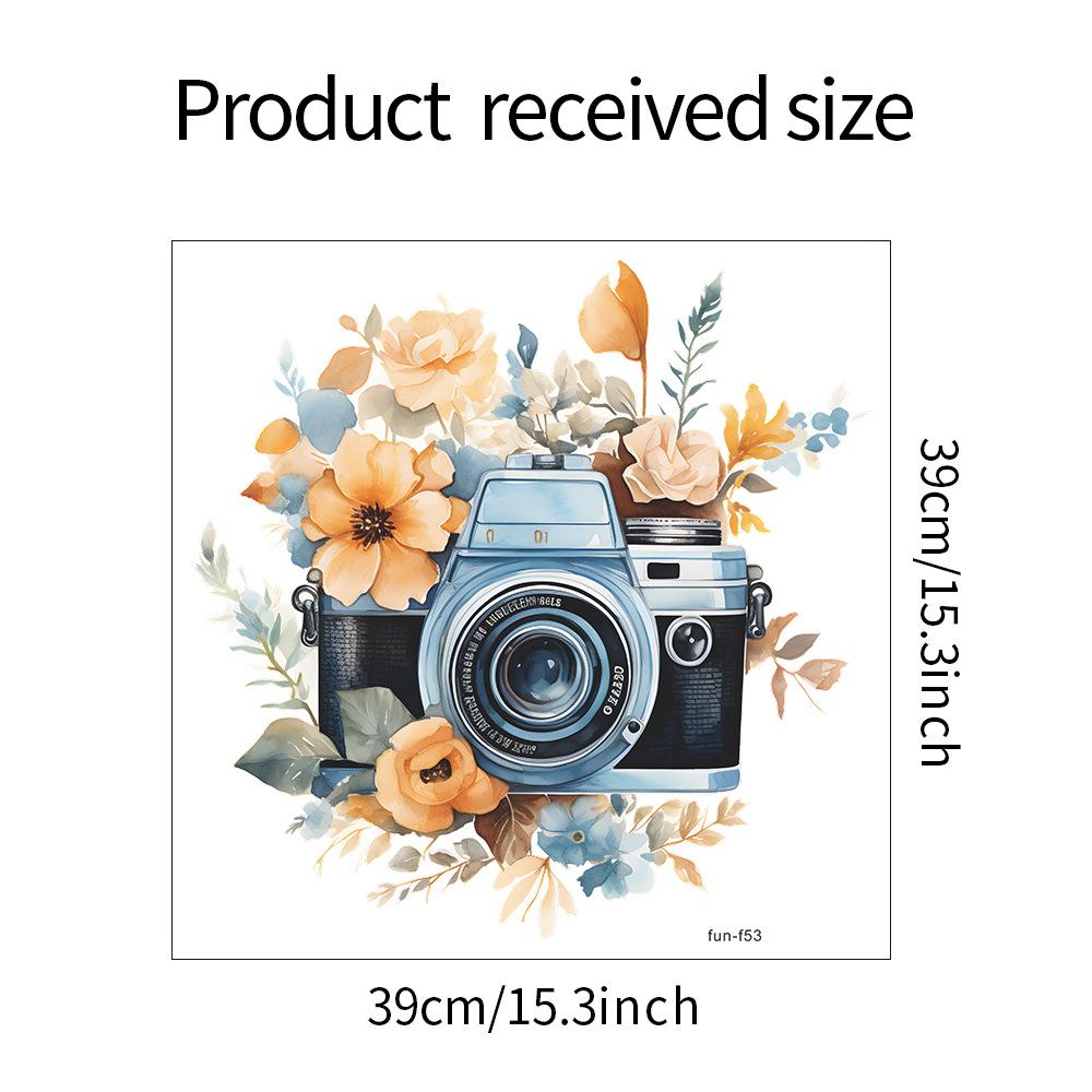 

Имитация камеры Цветок Лист Спальня Гостиная Кабинет Домашнее украшение Наклейка на стену 39*39CM/fun-f53