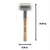 HALDER Shockless Recoilless Supercraft Hammer, Hickory Handle, Nylon (White), 70mm Diameter, 3366.070