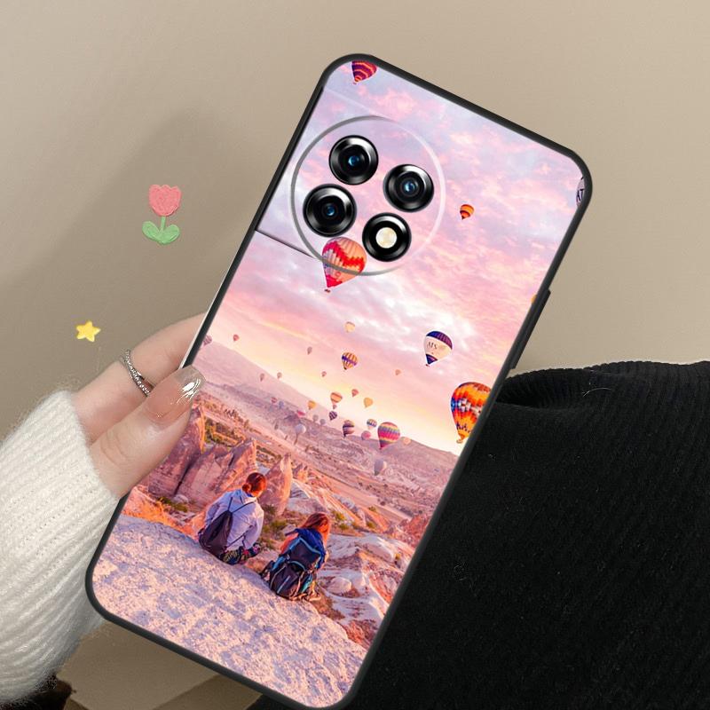Hot Air Balloon Travel Mountain Cover For OnePlus 12 13 11 12R 13R 9 10 Pro 8T 9RT 10T 10R Nord CE 4 2 3 Lite N20 N30 Case