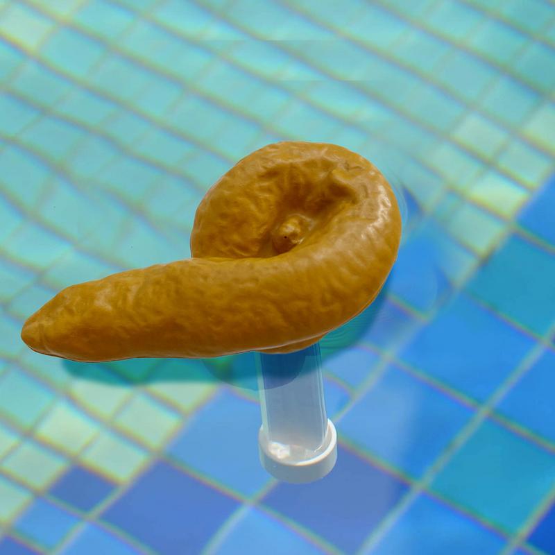 Schwimmbadthermometer Wassertemperaturmesser Kackhaufen-förmig Scherz Schwimmendes Poolthermometer
