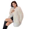Medium and long collar simple imitation fox fur coat women's autumn and winter fur coat