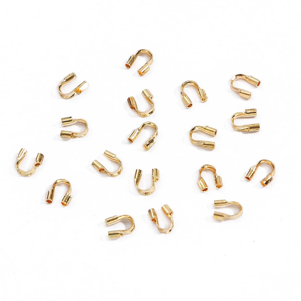 Handmade U-Shaped Cable Protector End Cap for DIY Necklace and Bracelet Accessories.