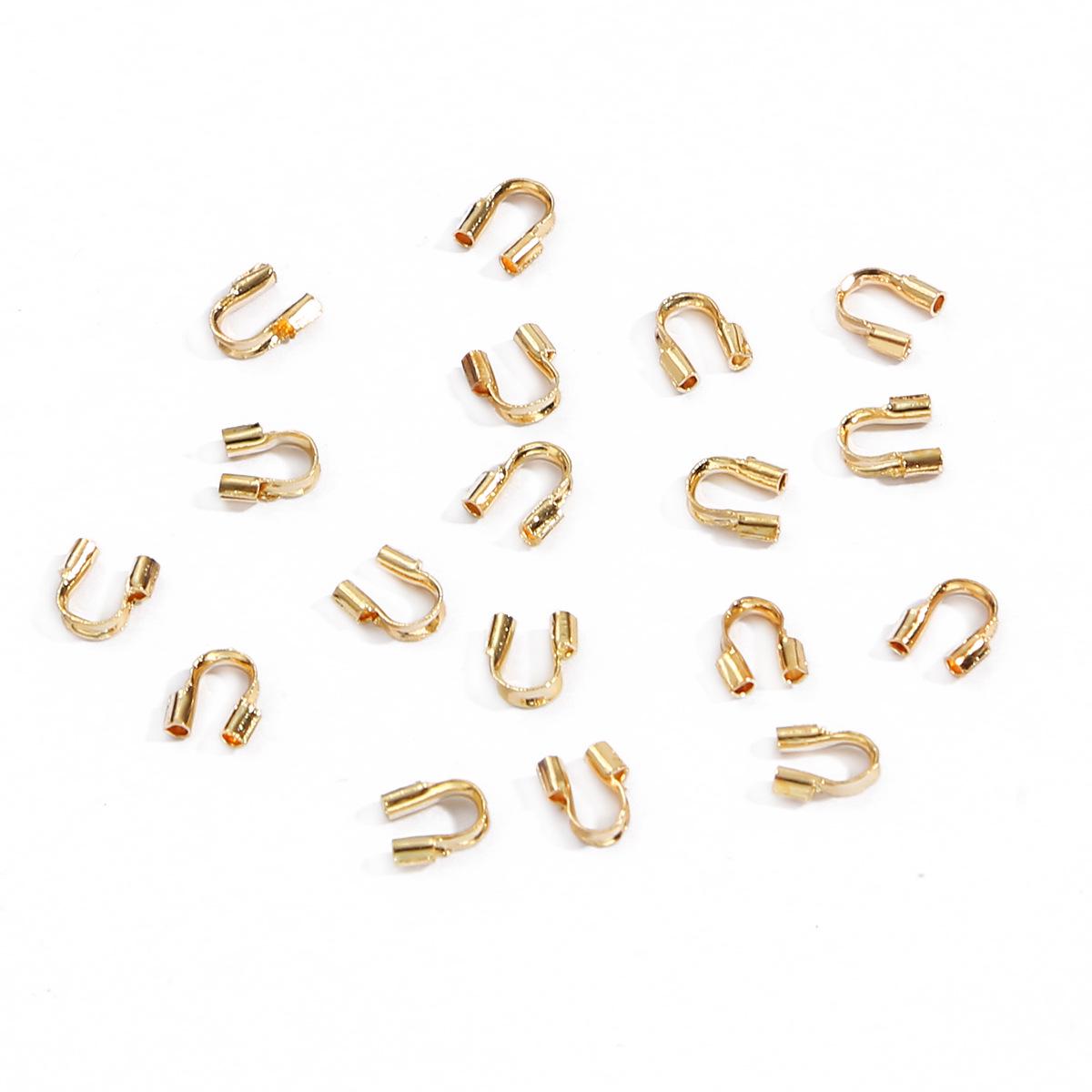 

Ручная работа U-образный протектор кабеля концевая заглушка для DIY ожерелья и браслета аксессуары. 4x4mm 100pcs/pack