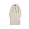 French Style Elegant Warm Mid-Length Solid Color Double-Breasted Coat Women Coats Beige EN49945