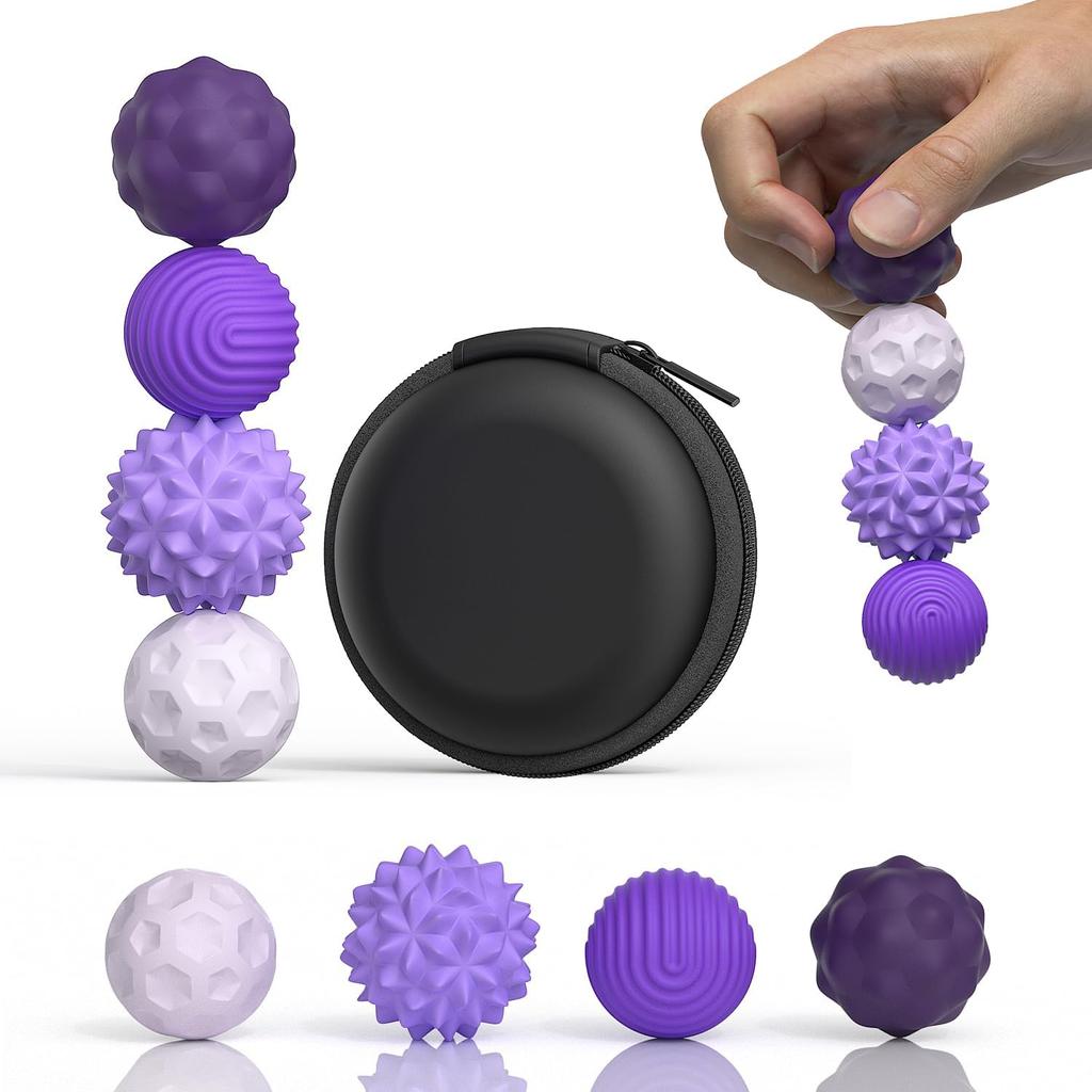 Magnetic Fidget Balls Toys, Silicone Sensory Stress Relief Toy for Adults,Teens with  Fidget Magnets & Magnetic Toy Fun Gift