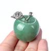 1742-30mm Big Apple Natural Crystal Stone Ornament for Christmas