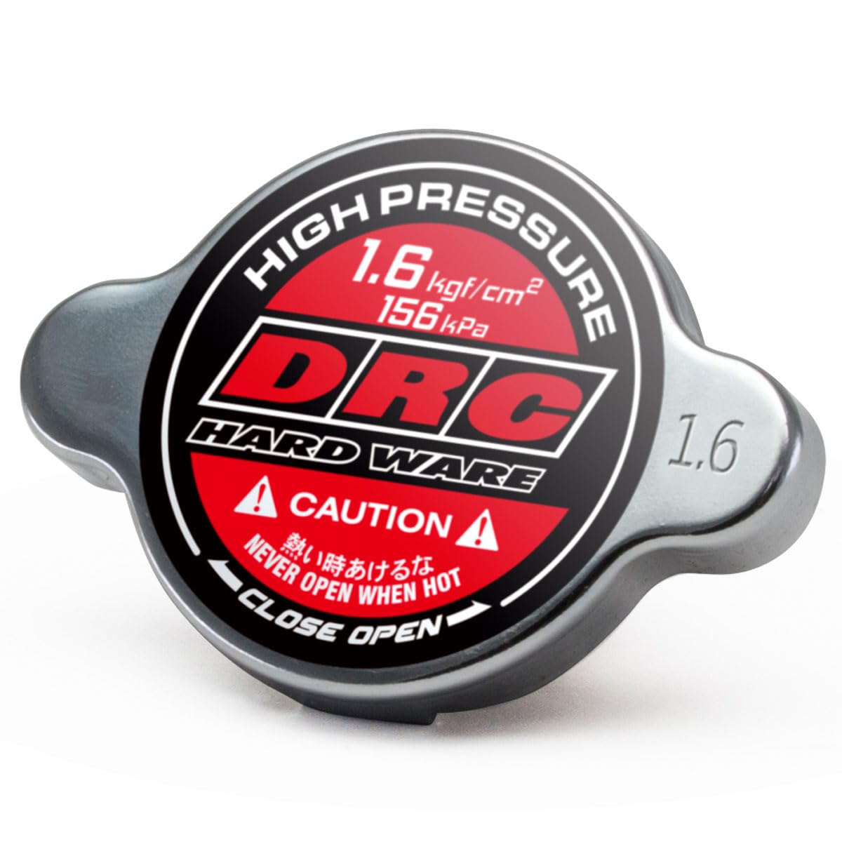 DRC Radiator Cap Silver/Red Universal/General Purpose (Open Valve Pressure 1.6kgf/cm2)