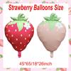 Strawberry Balloon Cute Sweet Foil Mylar Fruit Balloon Strawberry Themed Birthday Party Decoration Girls Kids Baby Shower Supply