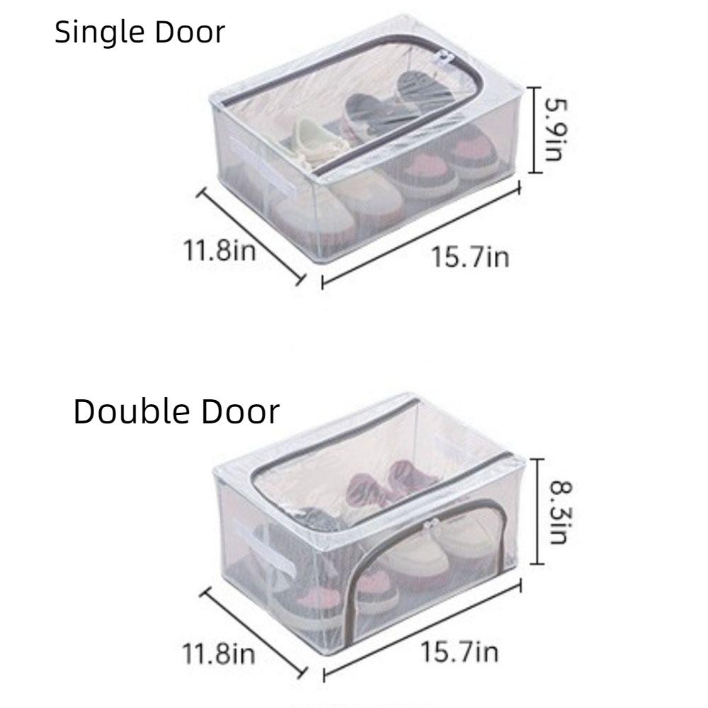 Kostenlose Installation Faltbare Schuhaufbewahrungsbox Großes Fassungsvermögen Transparenter Schuhständer Unterbett-Aufbewahrungsschale Schuhschrank Zimmer