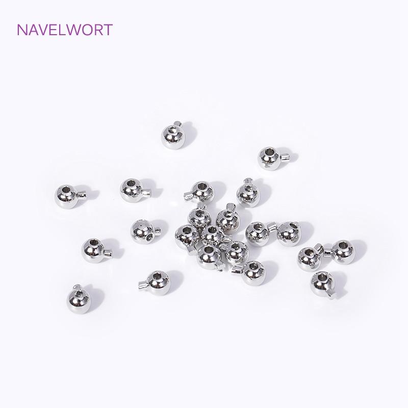 Wholesale 18K Gold Plated Brass Clip Station Clasps,Ball Snap Clasps,Ball End Cap for Memory Wire,DIY Jewelry Making Accessories