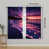 2pc,  Drapes Purple 2 Machine Washable Fabric,Without Electricity summer party decorations Use for Bedroom living room