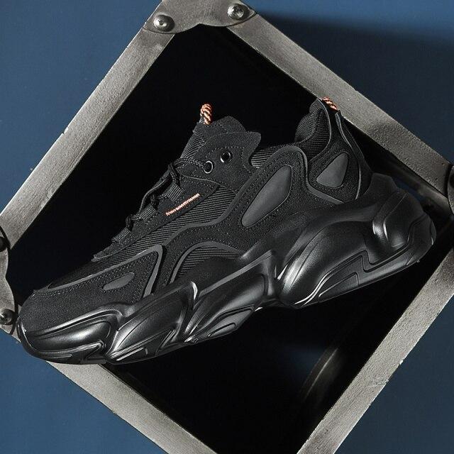 Schwarze Samurai Dicksohlige Alte Schuhe Herren Retro Ins Funktion Erhöhte Sportschuhe Herren Freizeit Schwarze Schuhe Trend Herrenschuhe