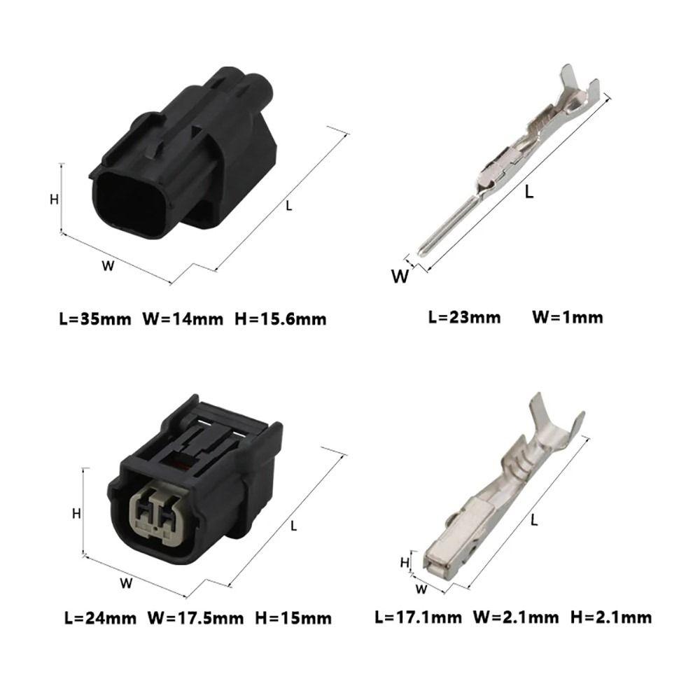 1Set Male Female ABS Sensor Plug 2 Pin 040 6188-0589 6189-0890 Durable Auto Connector  For Hondas