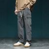 Retro functional overalls men's summer new trendy brand loose large size multi-pocket fashion straight pants