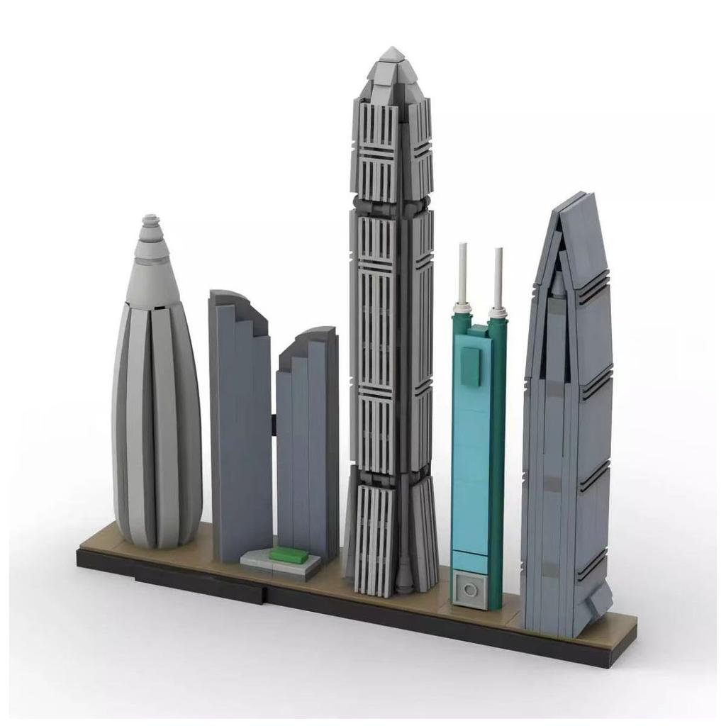 MOC Puzzle Toy Building Blocks Decoration Shenzhen Skyline Creative Street View Urban Architecture Series Children's Puzzle Mode