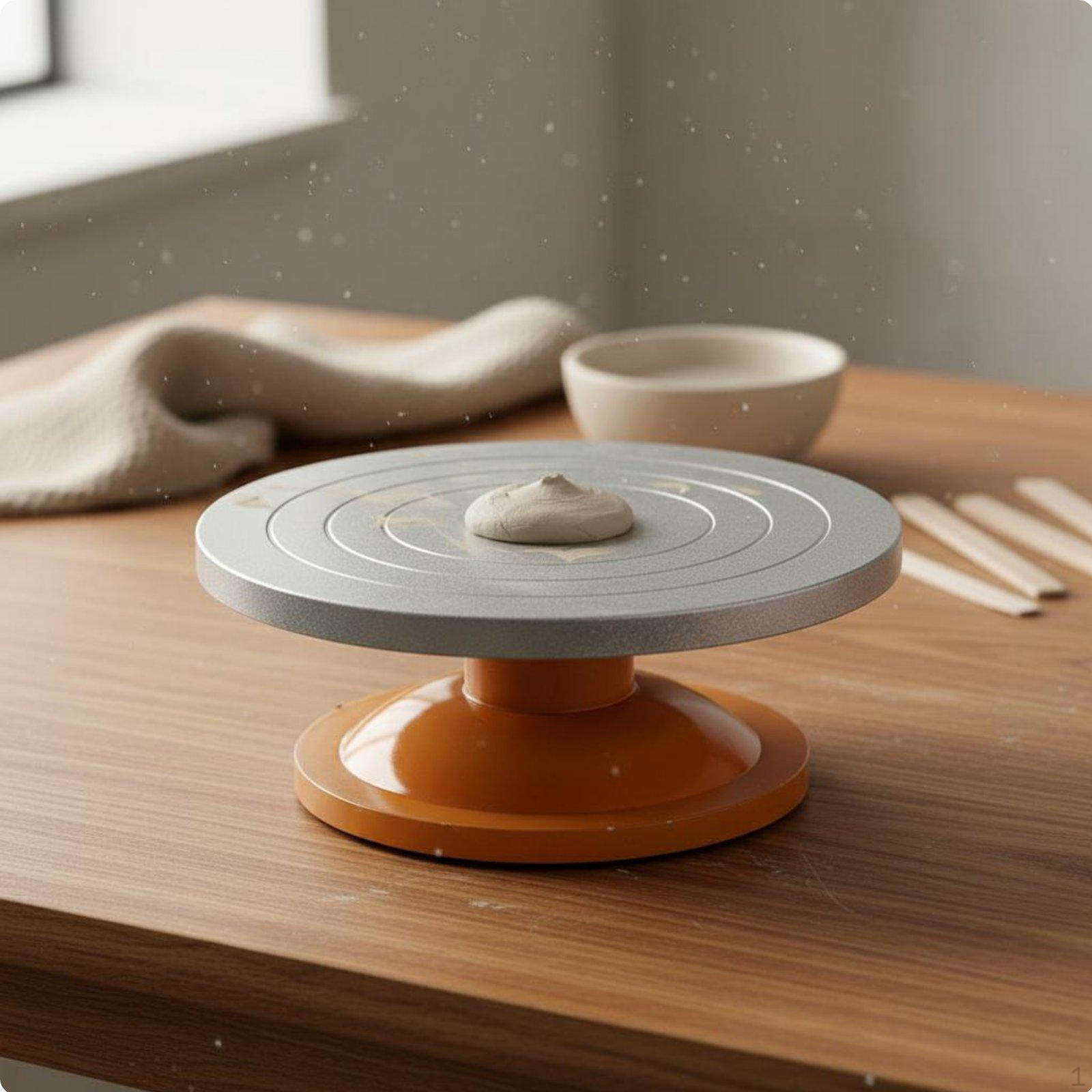 Sculpting Turntable Smooth Rotation Pottery NonSlip Base Banding Wheel for 30CM
