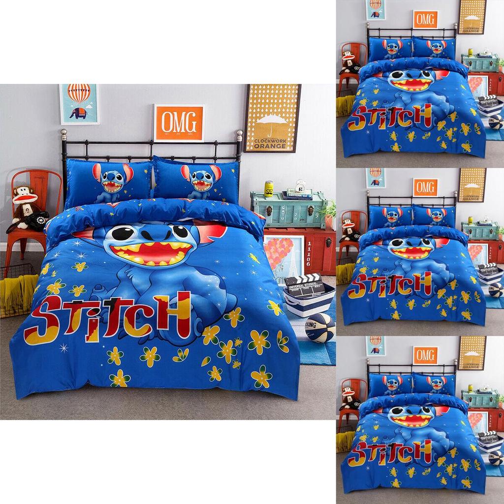 Luxurious Lilo Stitch Double King Duvet Cover Set With Soft Pillowcases Included