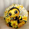 Bee And Floral Garden Portable Automatic Umbrella Retractable Design with 8-Rib Durability Durable Plastic & Iron for Outdoor Daily Use