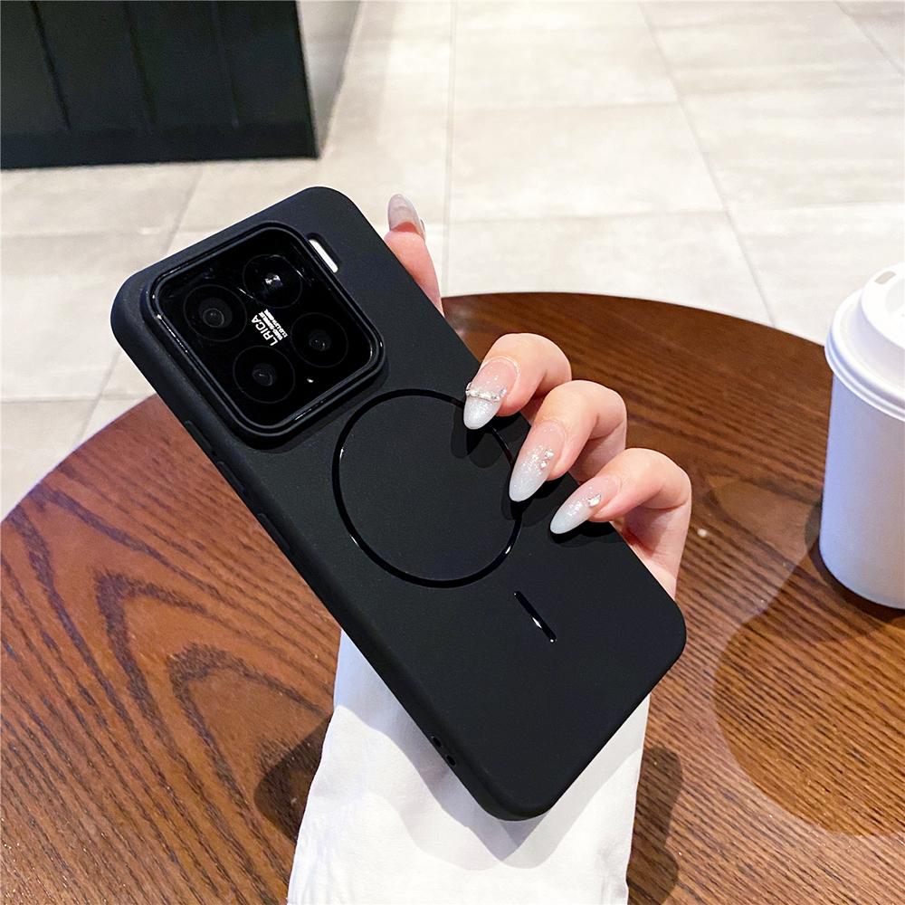Carcasă Moale din Silicon Mată Culoare Bomboană de Lux Pentru Xiaomi Mi 15 14 Pro Xiaomi15 Xiaomi14 Carcasă Magnetică Magsafe Capac Ultra Subțire