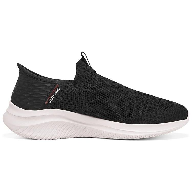 Skechers Ultra Flex 3.0 Slip-Ins Mesh Einfach Unifarben Sport Low-Top Freizeitschuhe Herren Sneaker Schwarz 894227-BLK