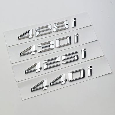 3D ABS Chrome Logo 425i 428i 430i 440i Emblem Car Badge Trunk Decal For 425i 428i 430i 440i Lettering Stikcers Accessories