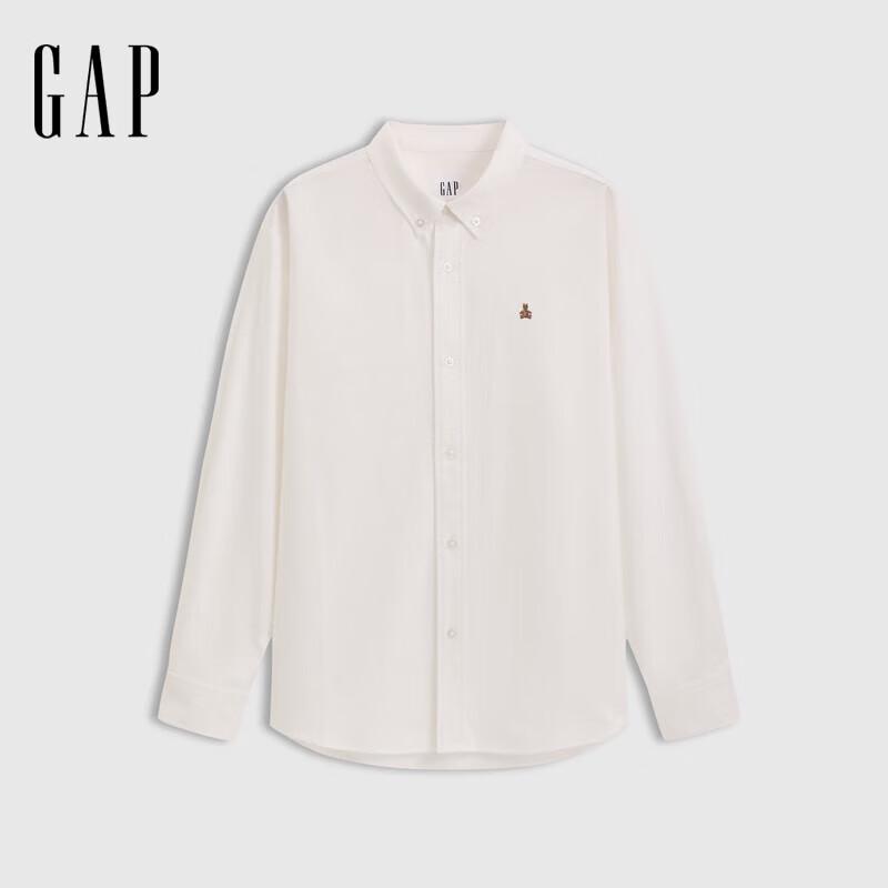 Gap Unisex Bear Embroidered Cotton Long Sleeve Shirt