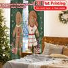 2D Flat Printing  2pcs Gingerbread Joy Chic Chic Curtain Durable Polyester Curtains Home Decor Suitable for Bedroom & Living Room