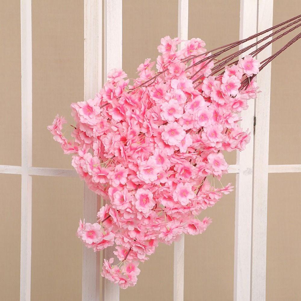 Simulation Branch Artificial Cherry Blossom Multiple Color Encrypted Cherry Artificial Flowers Spring Cherry Fake Flowers