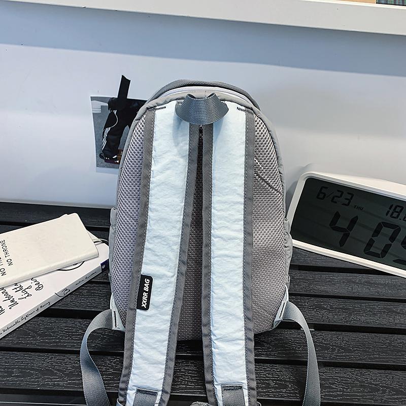 Student Small Bag Women's Lightweight Backpack Men Color Block Sports Travel Backpack