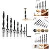 High Carbon Steel 7 Pcs Wood Chamfer Countersink Drill Bit Set For Accurate Woodworking