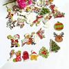50Pcs/Bag 2-Holes Cartoon Buckle Mix Christmas Star Candles Santa Sock Craft Sewing DIY Materials Buttons
