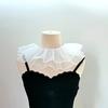 Solid Color Sweet Tie Scarf Ralph Collar Fashion Lace Shawl Collar Accessory Fairy Detachable Collar For Stage Performance Party