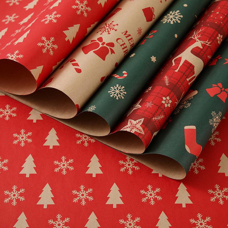 10Pcschristmas Gift Wrapping Paper Multi-Purpose Portability Gift Packaging Papers Party Wedding Gift Wrapping Decoration Papers