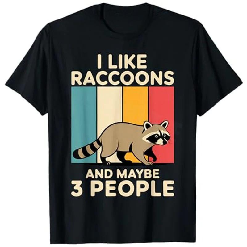 

I Like Raccoons, and Maybe Three Other People Will Like Y2K Design Cute Raccoon Enthusiast T-shirts with Animal Prints.Y2K To... S разноцветный