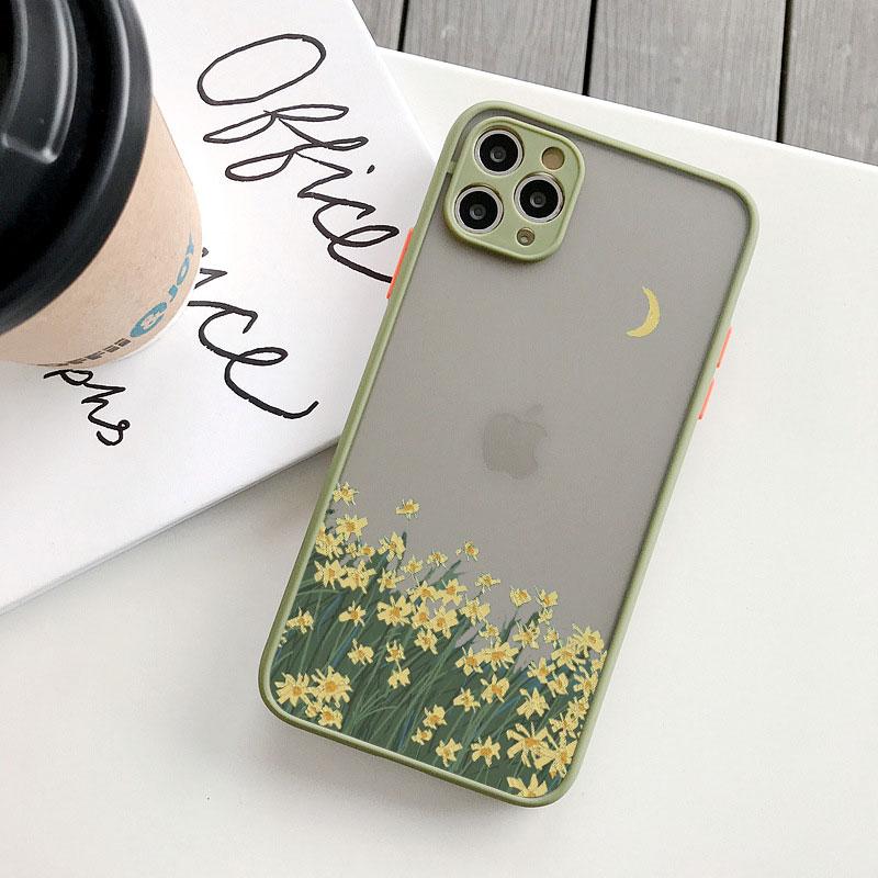 Field Flower Scenery Phone Case For iphone 7 8 Plus SE2 16 15 11 12 13 Pro Max 12 13 Mini 14 Plus X XR XS Shockproof Cover Funda