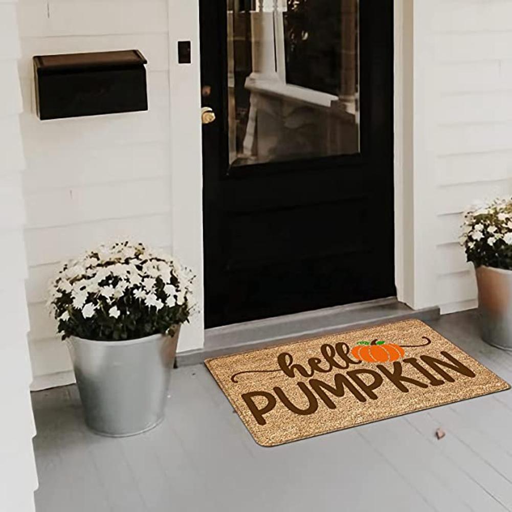T02C!Halloween Decorations Doormat,Welcome Door Mat,Halloween Pumpkin Blanket,Halloween Home Decor Rug,Outdoor/Indoor Carpet