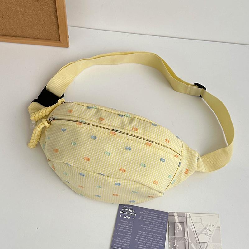 Dámská crossbody taška, sportovní náprsní taška, barevné bloky, ledvinka