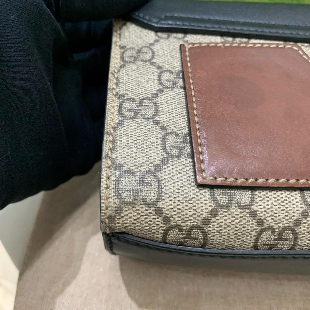 [Pre-Owned] Padlock Moonlight Treasure Box Series Metal Lock Logo Canvas And Leather Crossbody Bag Small - Very Good #Y33CTC