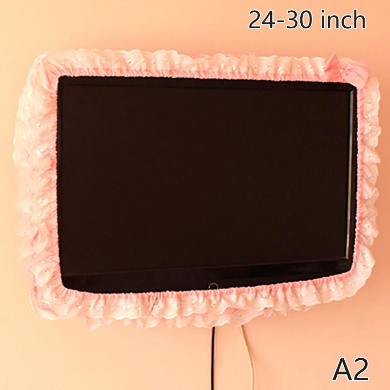 Estilo Fada 24-38 Polegadas Capa Protetora de Pó para TV Monitor de Computador Proteção Adesivo Montado na Parede Mesa Tela Curva Tecido Macio Artesanato