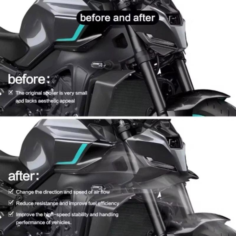 Motorcycle Front Fairing Winglets Aerodynamic Wing Cover Trim Spoiler Winglets Body Work Fairing for MT09 SP 2024 2025