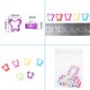 Pack of 100 Waterproof Loose Spacer Bead Acrylic Heart/Flower/Butterfly Shaped Beads Creative Jewelry Accessories